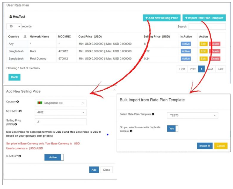 Rate Plan Setup