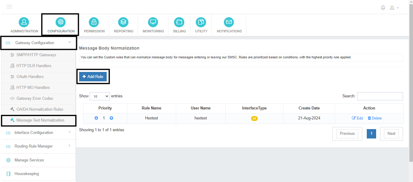 Message Body Normalization UI