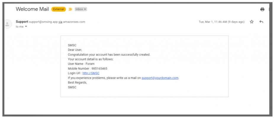 New Account by Reseller