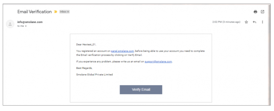 New User Email Verification