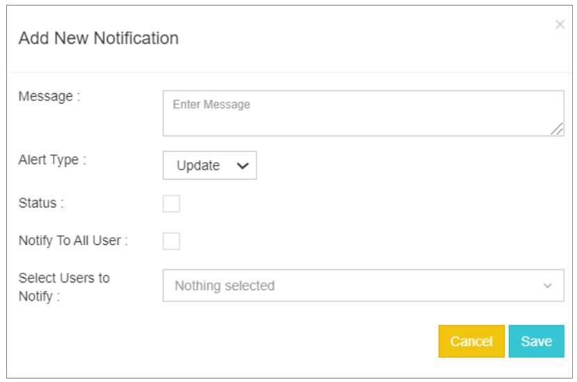Add New Notification