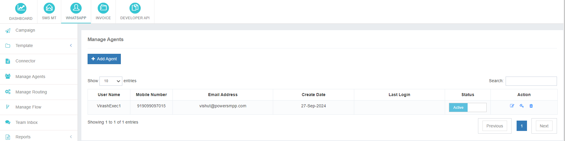 Manage Agents Screenshot 1