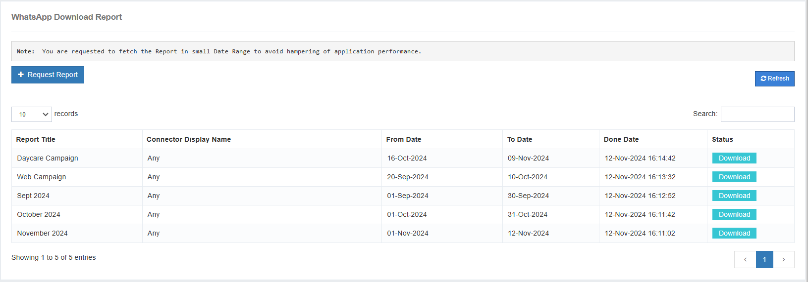 Download WhatsApp Report
