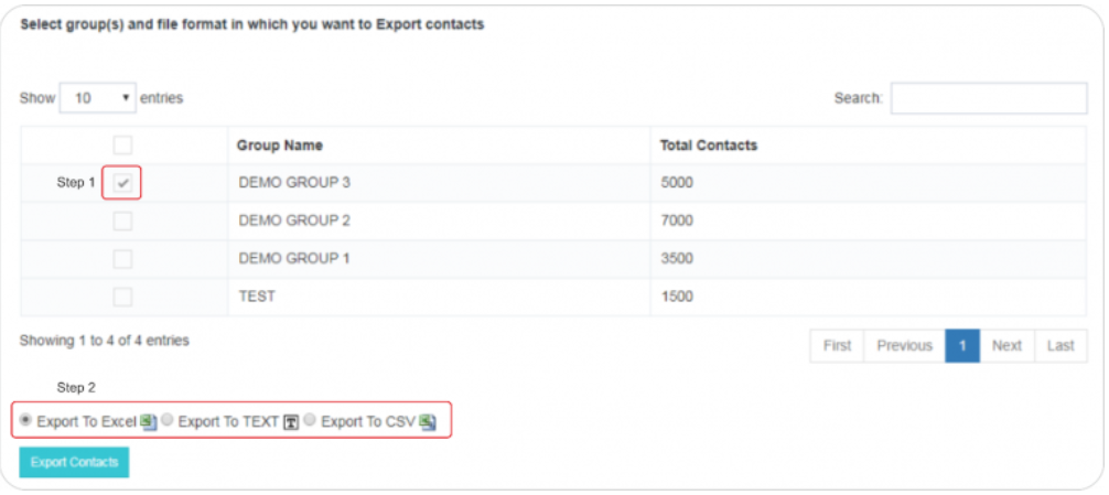 Export Contacts